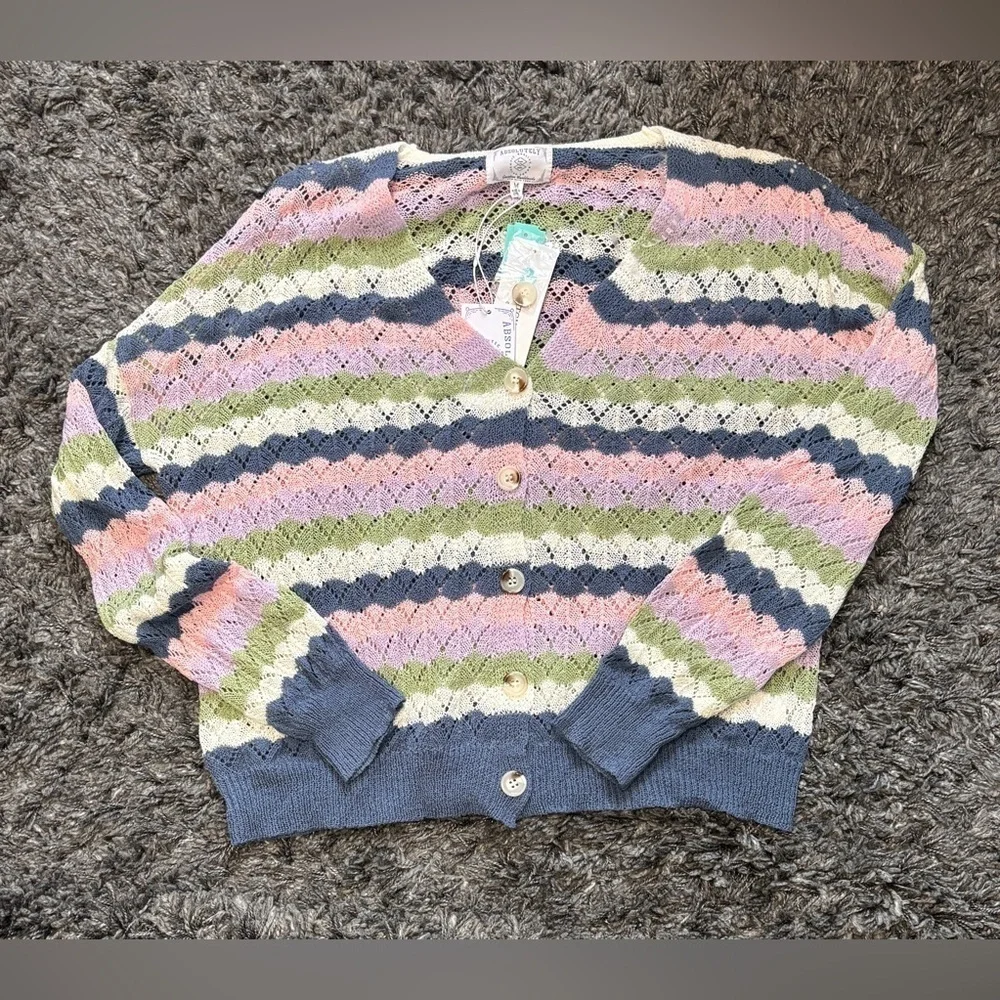 Absolutely Jahkiya Long Sleeves cardigan blue- size medium